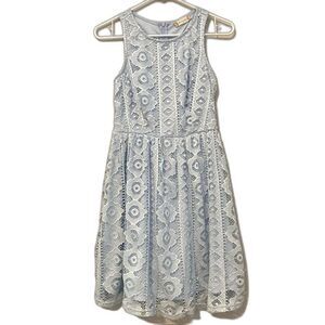 Altar’d State baby blue lace overlay sleeveless mini dress-XS